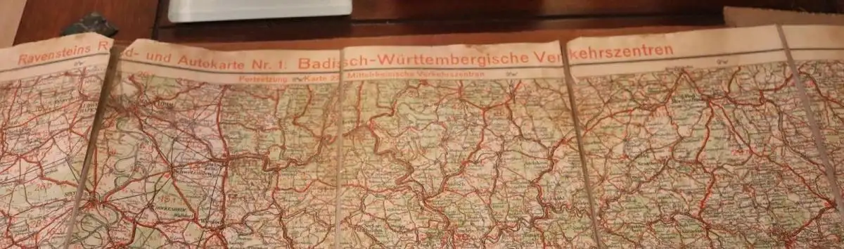 alte Ravensteins Große Rad- und Autokarte - Nr.1 Schwarzwald - Schwäbische Alp
