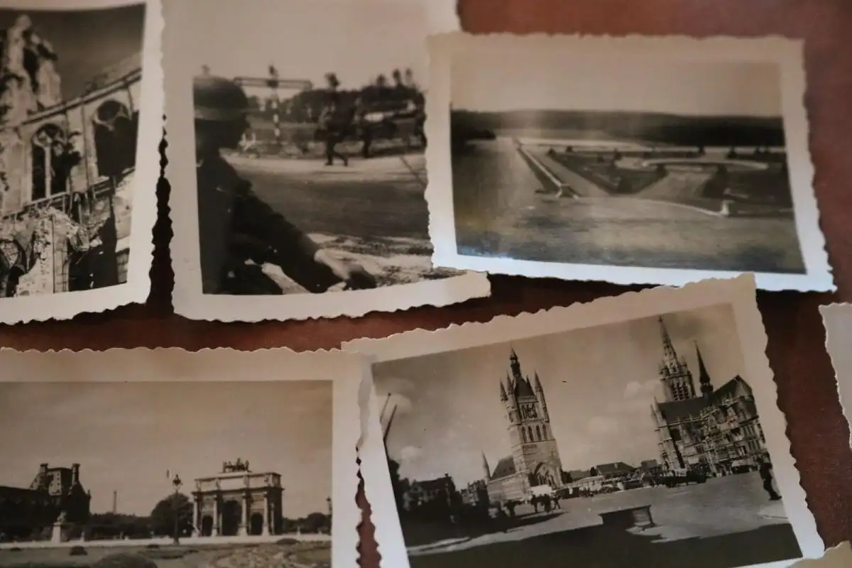 38 alte Fotos - Soldaten - frz. Gefangene - Paris - Frankreich 