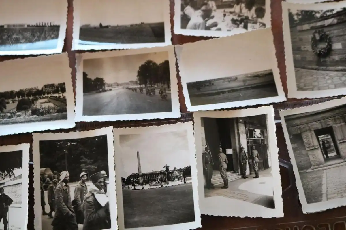38 alte Fotos - Soldaten - frz. Gefangene - Paris - Frankreich 