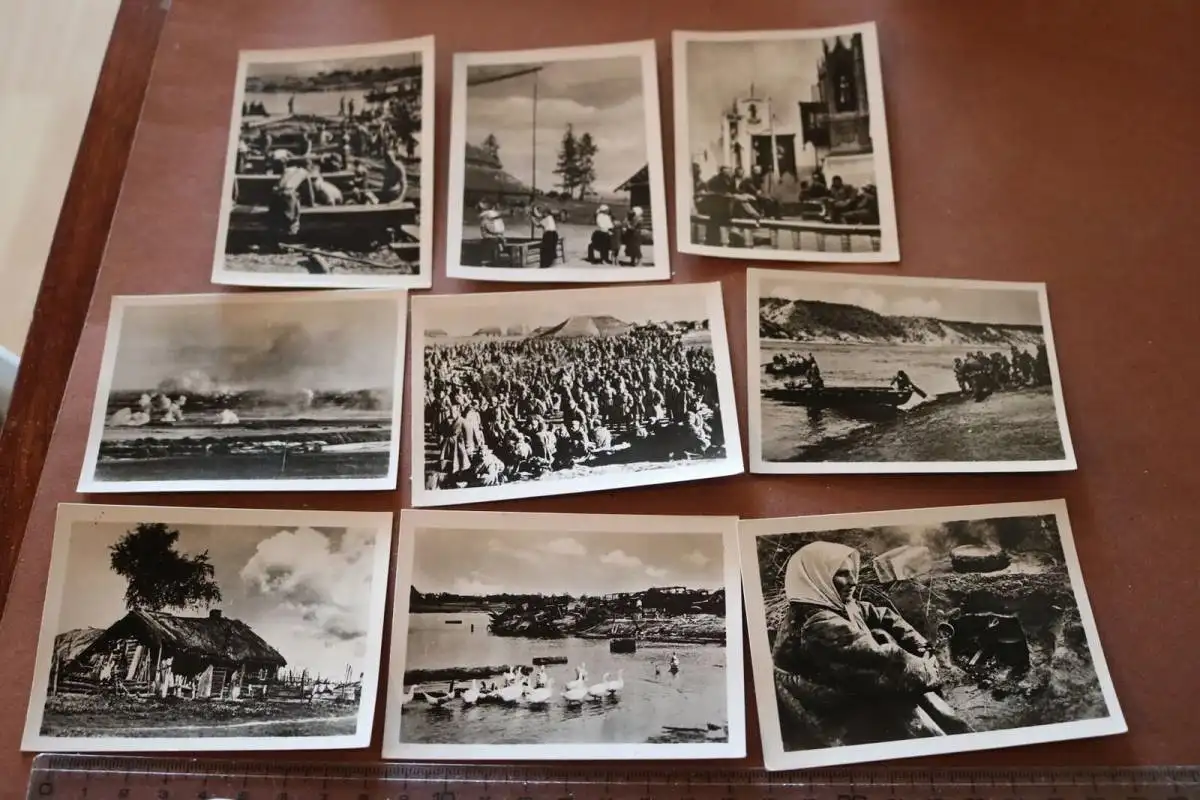neun alte Fotos - Kleinbildserie Sowjetunion 