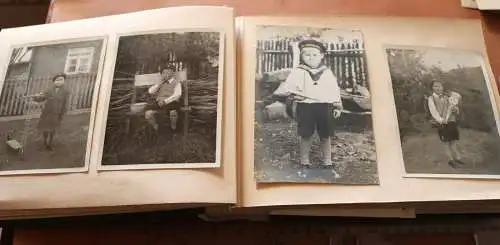 tolles altes Album 101 Fotos - Familie, Kinder, Soldaten - 1910-1960 ca.