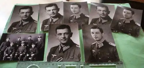 acht tolle alte Fotos - Portraits eines Soldaten - Repro !!!