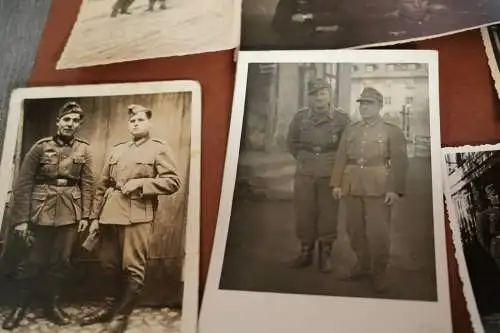 sechs tolle alte Fotos - vers Gruppen Soldaten 