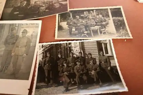 sechs tolle alte Fotos - vers Gruppen Soldaten 