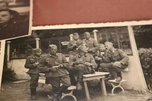 sechs tolle alte Fotos - vers Gruppen Soldaten 