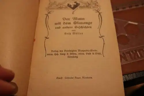 altes Heftchen Hausbücherei der frischen Resi - Der Mann mit dem Glasauge