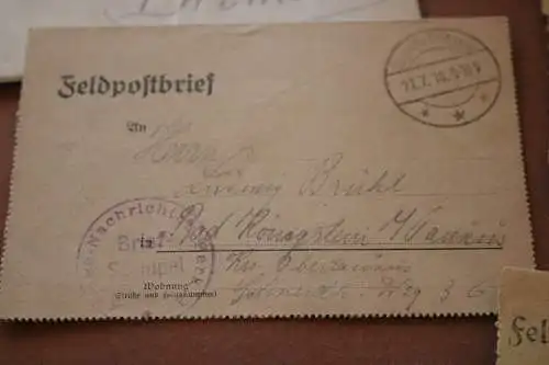 8 alte Feldpostbriefe - 1917-18