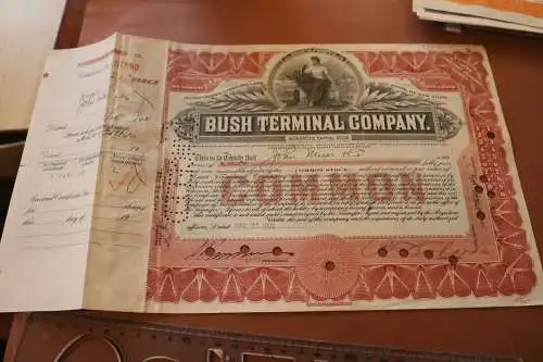 alte Aktie - Bush Terminal Company 1928