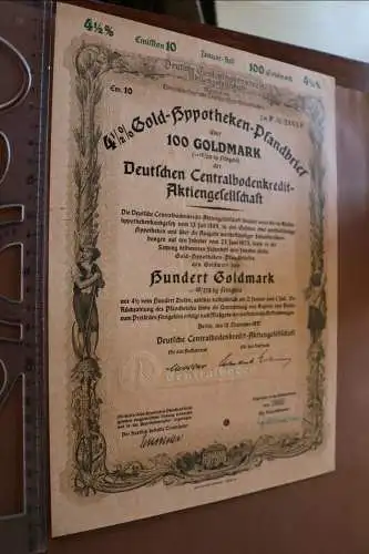 alter Gold-Hypothekenpfandbrief Deutsche Centralbodenkredit-AG 1937