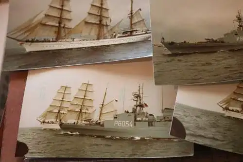 acht tolle alte Fotos + Negative Gorch Fock und U-Jagd-Boot P6054  -1982