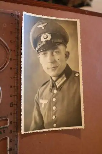 altes Foto - Portrait eines Soldaten mit Schirmmütze Mühlhausen (2)