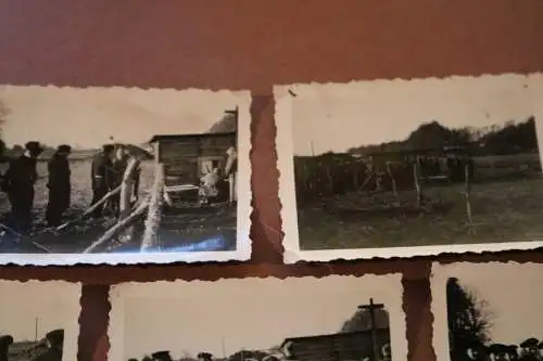 fünf tolle alte kleine Fotos - Matrosen auf Schiessstand - Schiessausbildung