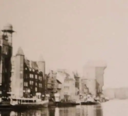 tolles altes Foto - Hafen von Danzig - 30-40er Jahre