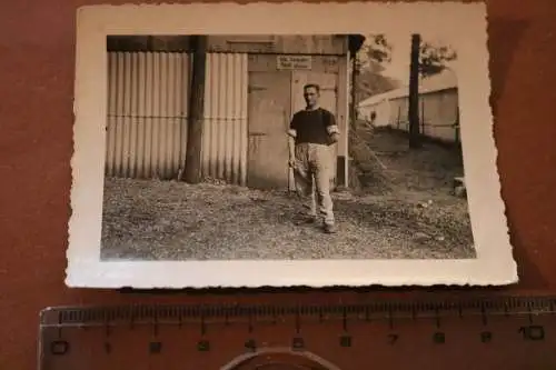 altes Foto - Portrait Soldat ? Kavallerie ? Schild Villa Sorgenfrei - Stall 10.K