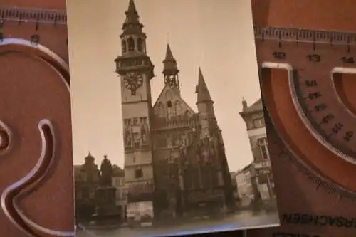 tolles altes Foto - altes Rathaus  Belfort von Aalst  Ostflandern 40er Jahre
