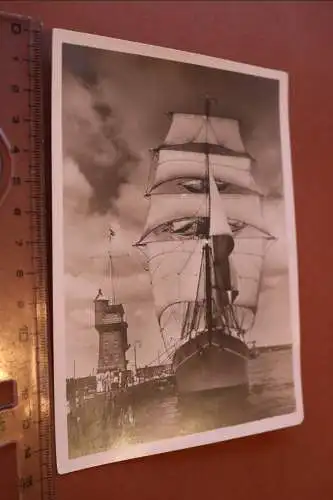 tolle alte Karte - Segelschulschiff Niobe in Kiel macht sich Seeklar 