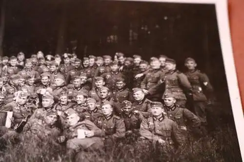 tolles altes Gruppenfoto Soldaten im Wald - Übung ?