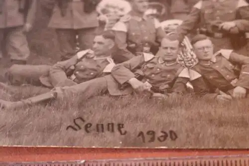 tolles altes Gruppenfoto Soldaten Musiker - Senne Lager 1930 - Pistolentaschen