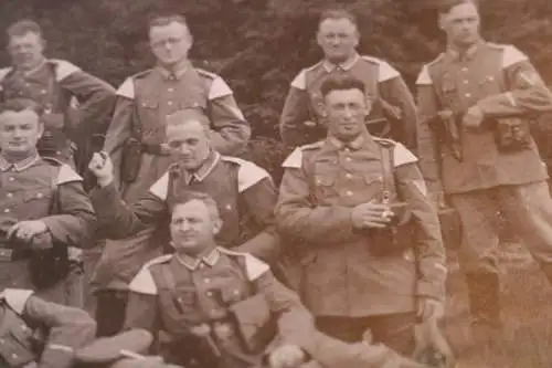 tolles altes Gruppenfoto Soldaten Musiker - Senne Lager 1930 - Pistolentaschen