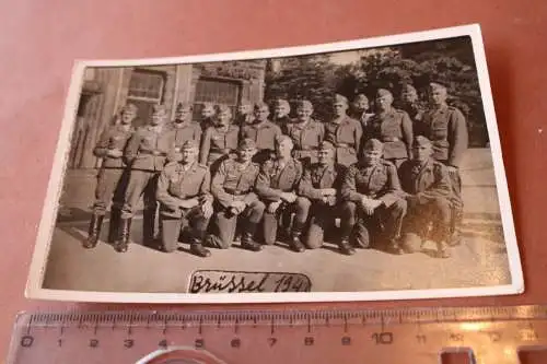 tolles altes Gruppenfoto Soldaten Luftwaffe Ausbildung 1941 Brüssel 