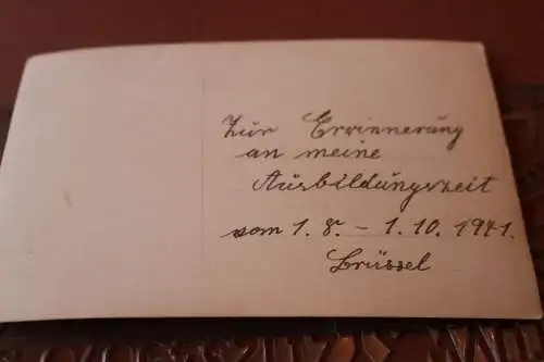 tolles altes Gruppenfoto Soldaten Luftwaffe Ausbildung 1941 Brüssel 
