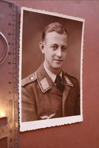tolles altes Portrait eines Soldaten Luftwaffe - Wischau Mähren