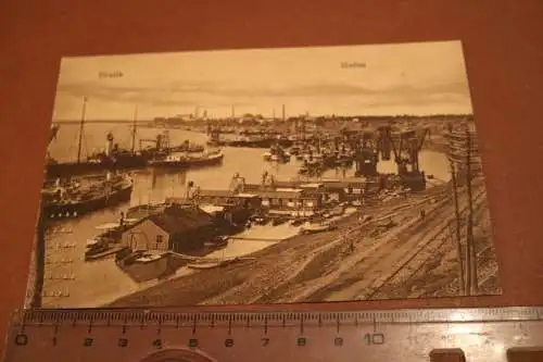 tolle alte Karte - Hafen von Braila - 1910-20 - Rumänien