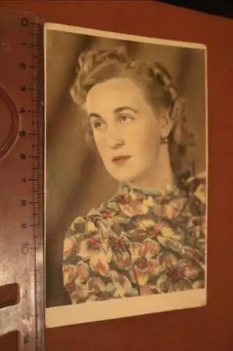 tolles altes Foto - Portrait hübsche Frau - coloriert 30-40er Jahre ?