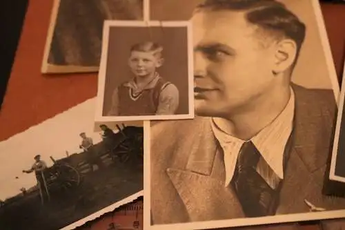 kleines Konvolut Fotos - neun Stück Portraits usw. 