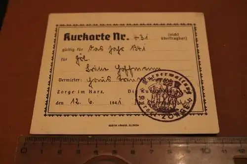 tolle alte Kurkarte - Zorge im Harz - 1941
