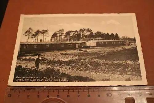 alte Karte - Gebäude - RAD Abteilung 2/74 Bargen bei Lunden 1938