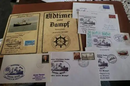 kleines Konvolut Tonnenleger Kapitän Meyer - Wilhelmshaven - Infoblatt usw. 