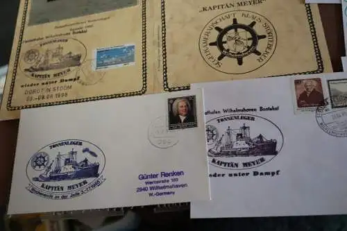 kleines Konvolut Tonnenleger Kapitän Meyer - Wilhelmshaven - Infoblatt usw. 