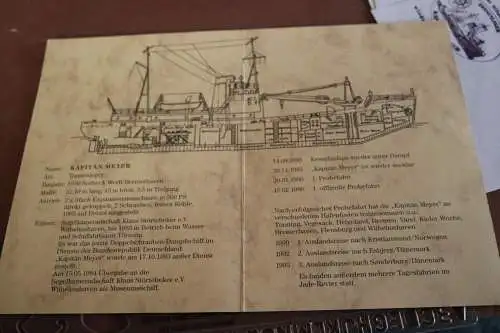 kleines Konvolut Tonnenleger Kapitän Meyer - Wilhelmshaven - Infoblatt usw. 