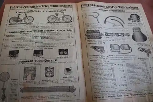 tolles altes Werbeheft - Fahrrad-Zentrale Karl Fick - Wilhelmshaven - 20-30er Ja