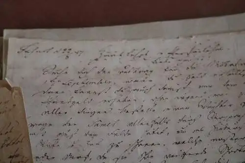 sehr alte Briefe ?? Texte handschriftliche - 1877 ??? u. Rechnung Hotel Smolensk