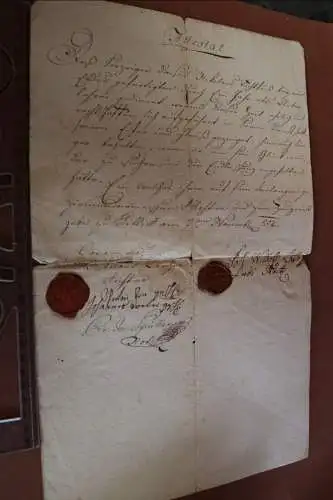 sehr altes Attestat ?? 1802 ??? Wachsspiegel 
