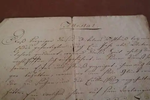 sehr altes Attestat ?? 1802 ??? Wachsspiegel 