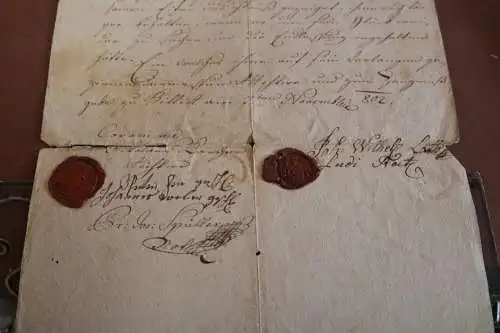 sehr altes Attestat ?? 1802 ??? Wachsspiegel 