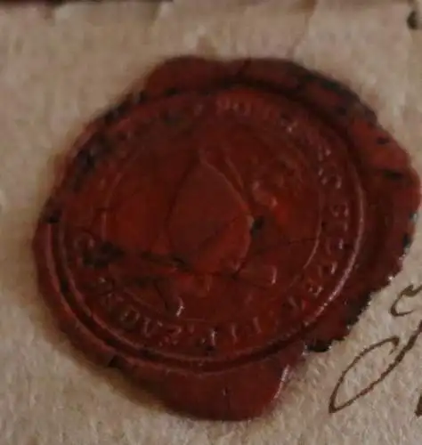 sehr altes Attestat ?? 1802 ??? Wachsspiegel 
