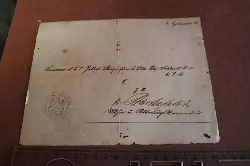 altes Blatt eines Kanoniers 12.Reserve-Feld-Artl.Regt. Unterschrift Major 1916 ?