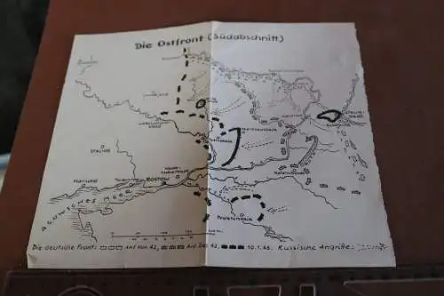 alte Karte - Stalingradkessel und Ostfront Südabschnitt - 1943 - aus Buch ???