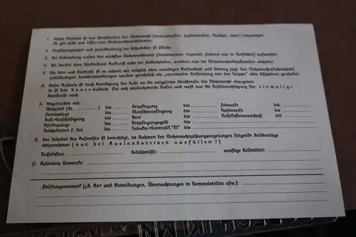 alter Kriegsurlaubsschein Wehrmacht unbenutzt - Kopie ???