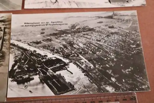 vier Luftbilder Wilhelmshaven - Repro - neuzeitliche Abzüge 