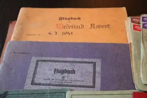 top Konvolut eines Piloten - Flugbücher, Briefe , Fotos - 1940-1945 , Afrika