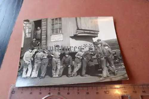 altes Foto - Gruppe Arbeiter Losenhausenwerk - 1922 ?? Kran ?? 