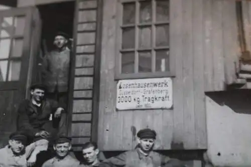 altes Foto - Gruppe Arbeiter Losenhausenwerk - 1922 ?? Kran ?? 