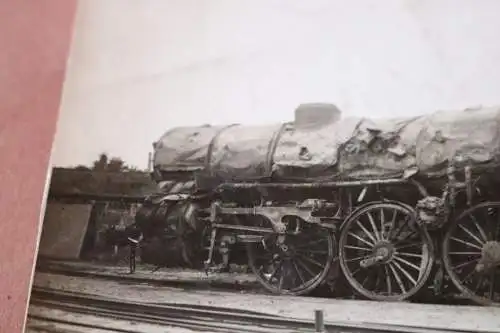 zerstörte Lokomotive  Eisenbahnunglück bei Siegesldorf 1928