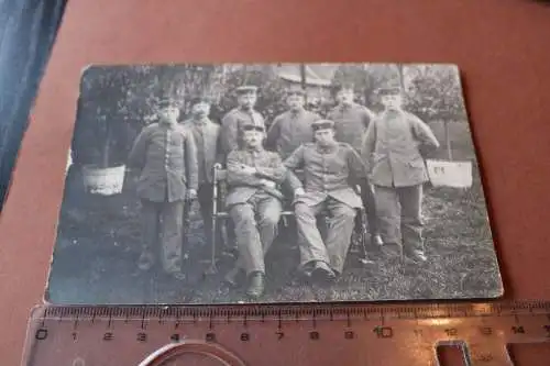 altes Foto - Gruppenfoto  Soldaten - Ort ???