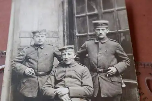 altes Foto - drei Soldaten - Champagne 1918 